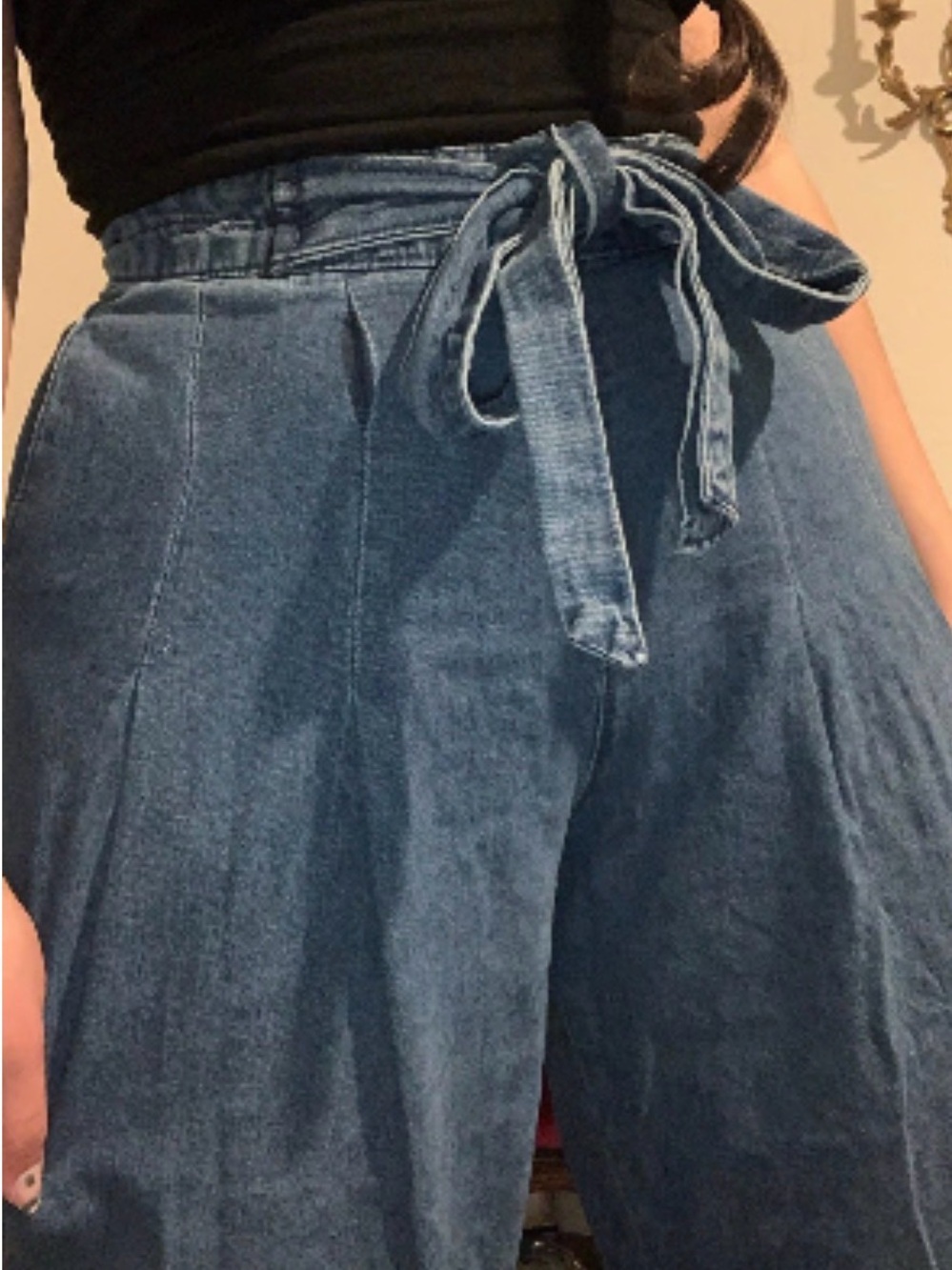 Universal Thread Blue Denim Wide-Leg Pants